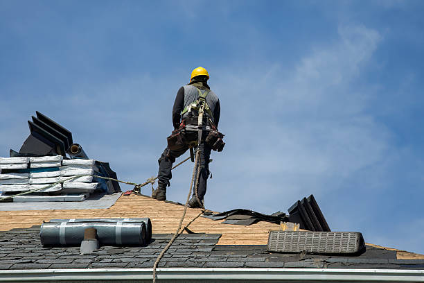 Professional Roofing technician working in Gilford, NH
